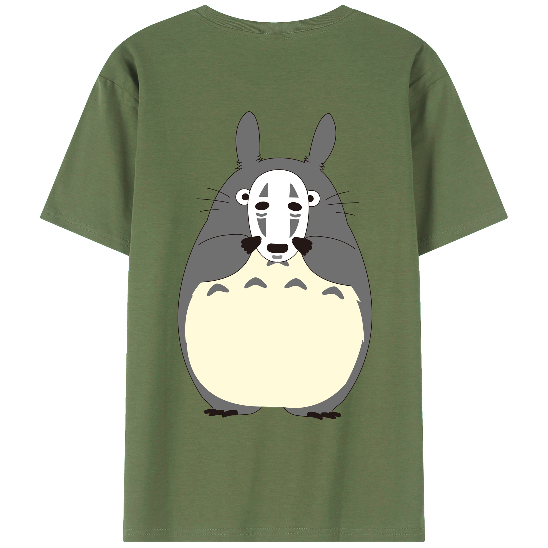 （画像用） となりのトトロ 草壁メイ 草壁サツキ My Neighbor Totoro Satsuki Kusakabe Mei Kusakabe 綿100％ メンズ半袖Tシャツ（バックプリント） 通気性